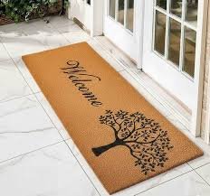 how to flatten a curled coir doormat safely