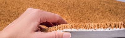 how to flatten a curled coir doormat safely
