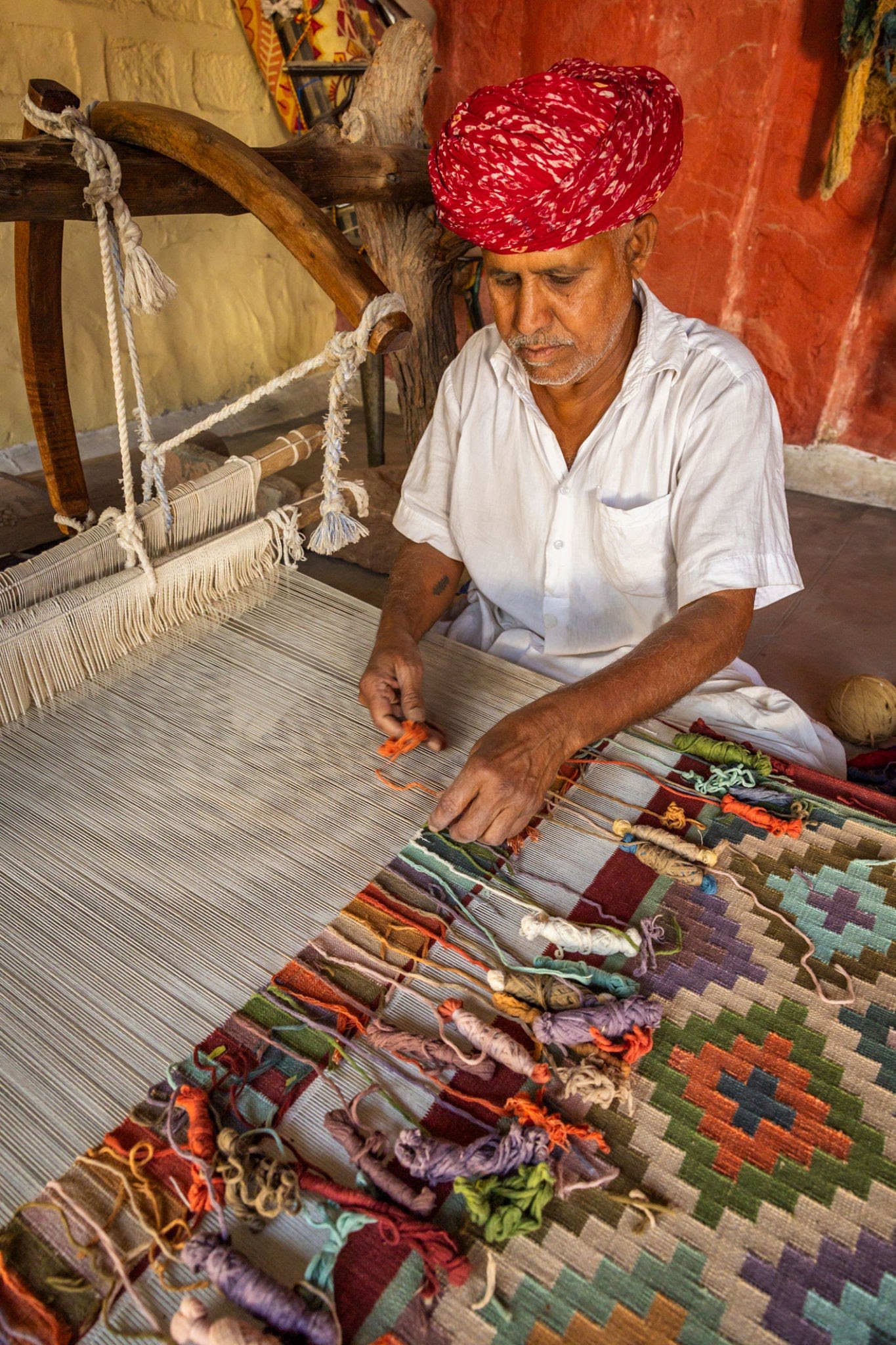 Bhadohi hand knotted carpets
