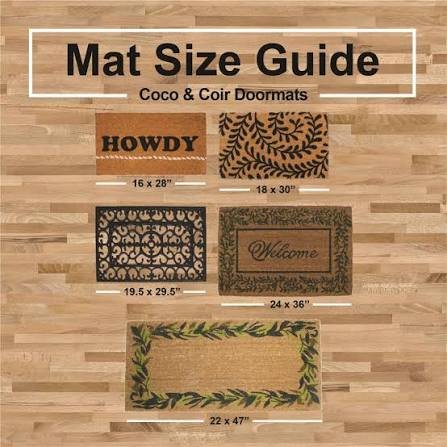 coir doormat size guide