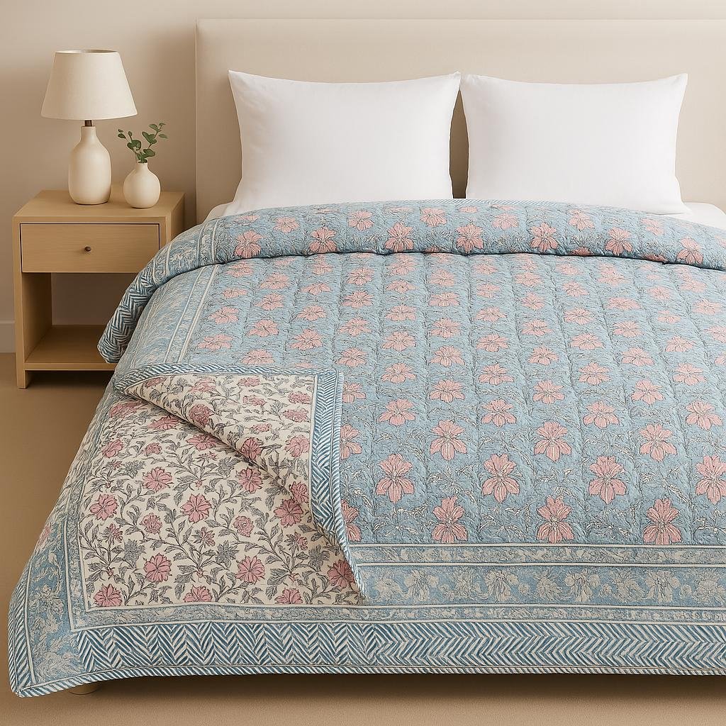 Bed cover vs bedsheet vs bedspread showing the differences in bedding layers